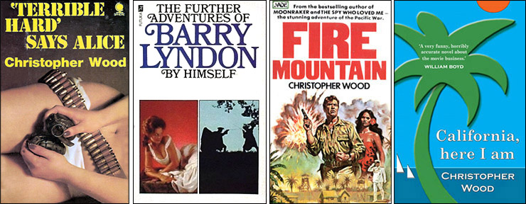 ‘Terrible Hard’ Says Alice (1970); The Further Adventures of Barry Lyndon by Himself (1976) historical fiction: a sequel to The Luck of Barry Lyndon by William Makepeace Thackeray -  Christopher Wood's name does not appear on the cover;  Fire Mountain (1979), and California, Here I Am (2004).