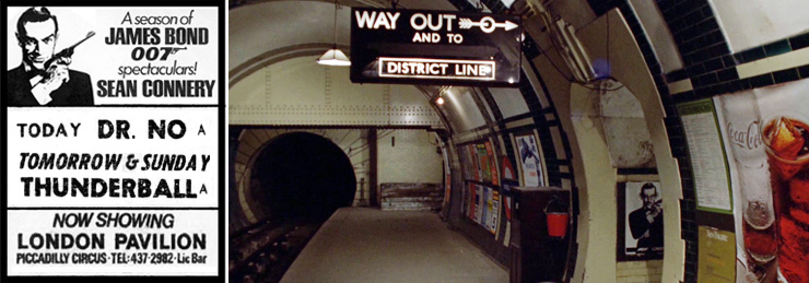 1972 James Bond Season poster Russell Square Underground Station