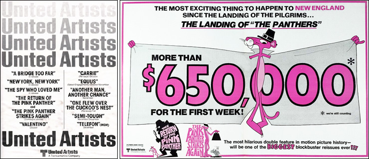 Pink Panther double-bill US Box-office