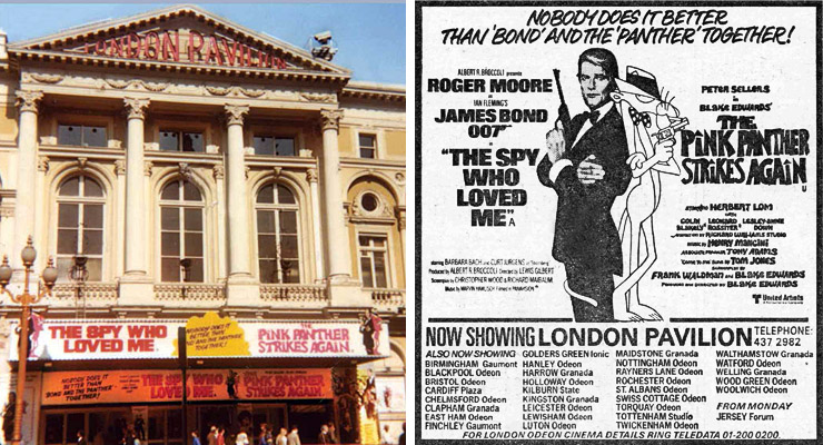 The Spy Who Loved Me/The Pink Panther Strikes Again London Pavilion 1980