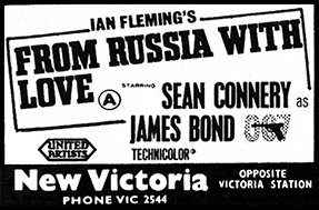 From Russia With Love New Victoria November 1964