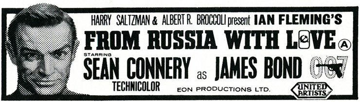 From Russia With Love Newspaper advertisement