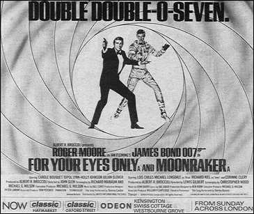 For Your Eyes Only/Moonraker newspaper advertisement
