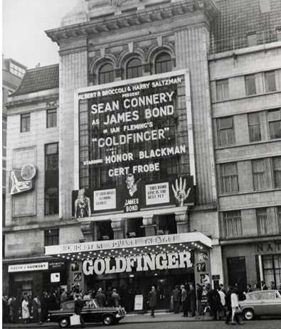 Goldfinger at the Leicester Square Theatre 1964