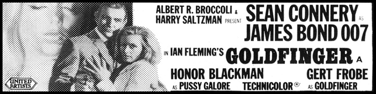 Goldfinger Newspaper Advertisement