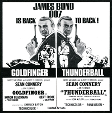 Goldfinger/Thunderball newspaper advert block