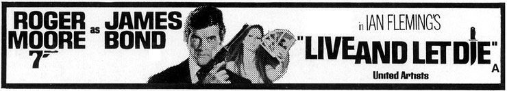 Live And Let Die Newspaper advertisement