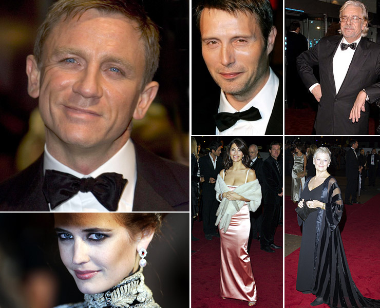 Daniel Craig and co-stars Eva Green, Mads Mikkelsen, Giancarlo Giannini, Catarina Murino and Judi Dench