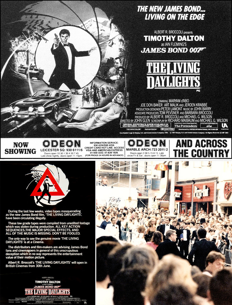 The Living Daylights Royal World Charity Premiere Odeon Leicester Square 1987