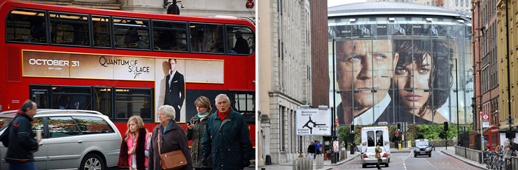 Quantum of Solace promotion in London