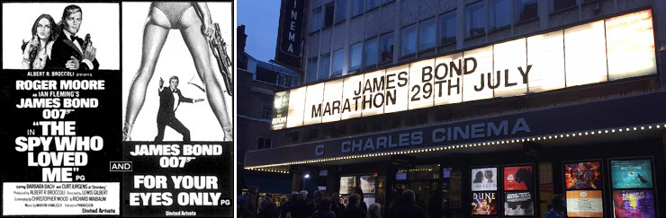 The Spy Who Loved Me/For Your Eyes Only advert blocks - Prince Charles Cinema James Bond marathon