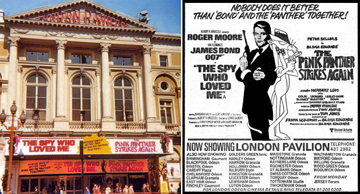 The Spy Who Loved Me/The Pink Panther Strikes Again London Pavilion 1980