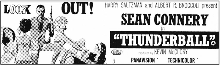 Thunderball newspaper advertisement