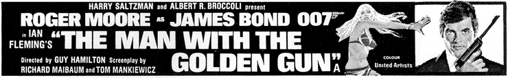 The Man With The Golden Gun newspaper avdertisement