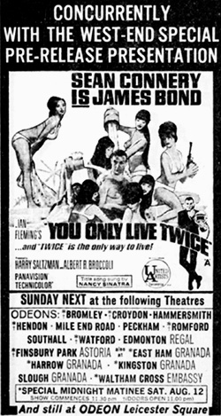 You Only Live Twice Pre-release advertisement