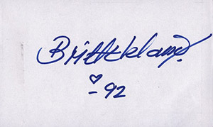 Britt Ekland autograph