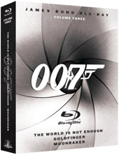 The World Is Not Enough, Goldfinger, Moonraker 3 pack Blu-ray