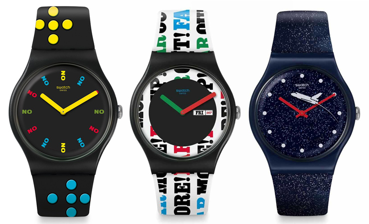 SWATCH Limited Edition Dr. No. On Her Majesty's Secret Service and Moonraker models