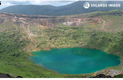 Shinmu-dake volcano in Kirishima National Park, Japan which featured as the exterior of Blofeld's famous volcano-base in You Only Live Twice
