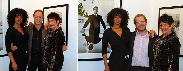 007 MAGAZINE publisher Graham Rye and (right) writer Luke Williams with Jane Spencer and Martine Beswicke.