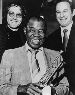 John Barry with Louis Armstrong and Hal David 