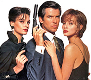 Famke Janssen, Pierce Brosnan and Izabella Scorupco in GoldenEye (1995)