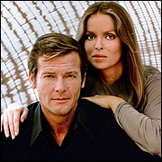 Roger Moore and Barbara Bach in The Spy Who Loved Me (1977)