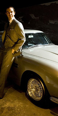 Sean Connery waxwork and Aston Martin DB5