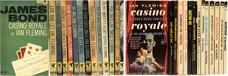UK PAN & US Signet paperback editions of Ian Fleming's James Bond novels