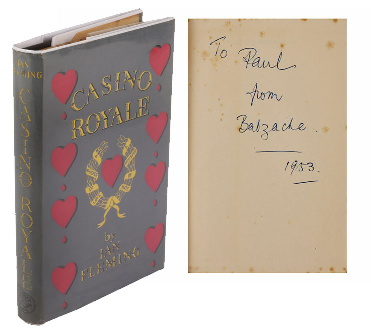 CASINO ROYALE Jonathan Cape first edition inscribed to Paul Gallico by Ian Fleming