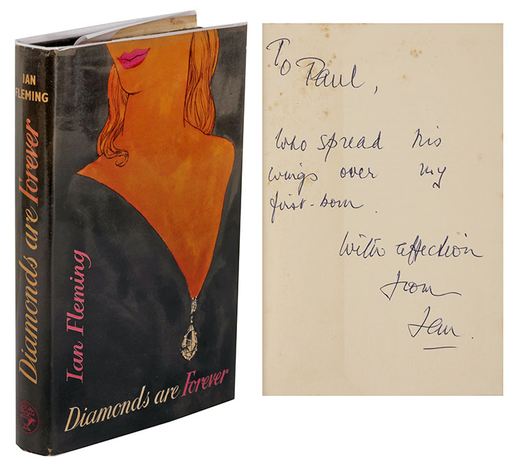 DIAMONDS ARE FOREVER inscribed to Paul Gallico by Ian Fleming