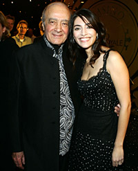 Harrods Chairman Mohammed Al Fayed with Caterina Murino