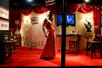 Harrods Casino Royale window display