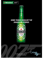 Heineken's 'some things shouldn't be shaken or stirred' poster