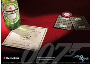 Heineken Casino Royale print advert