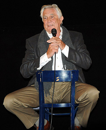 James Bond star George Lazenby on stage at the American Cinematheque