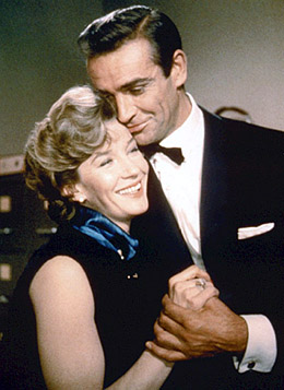 Lois Maxwell as Moneypenny with Sean Connery as James Bond in Dr. No (1962)