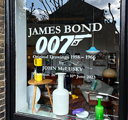 A new exhibition of John McLusky's James Bond comic strip illustrations