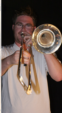 Bob Dowell on trombone