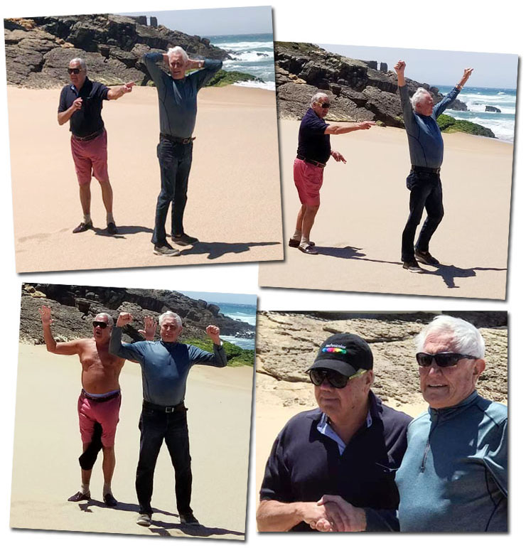 George Lazenby & Terence Mountain reunited on Guincho Beach May 2019