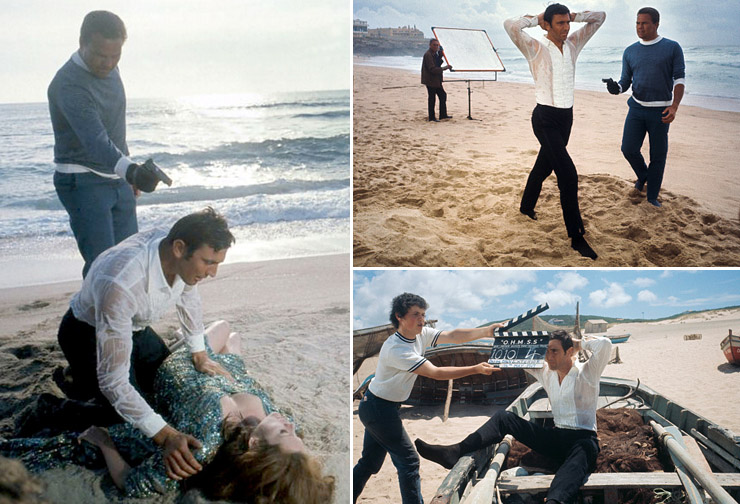 Filming On Her Majesty's Secret Service on Guincho Beach May 1969