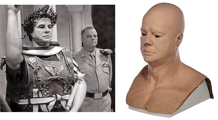 Lot #1054 The Living Daylights (1987) Peter Nelson Collection Brad Whitaker's Roman Emperor Statue Head and Photo