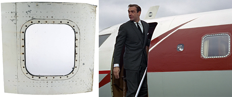 Lot #158 - Auric Goldfinger's Lockheed Jetstar Jet Window Goldfinger (1964)