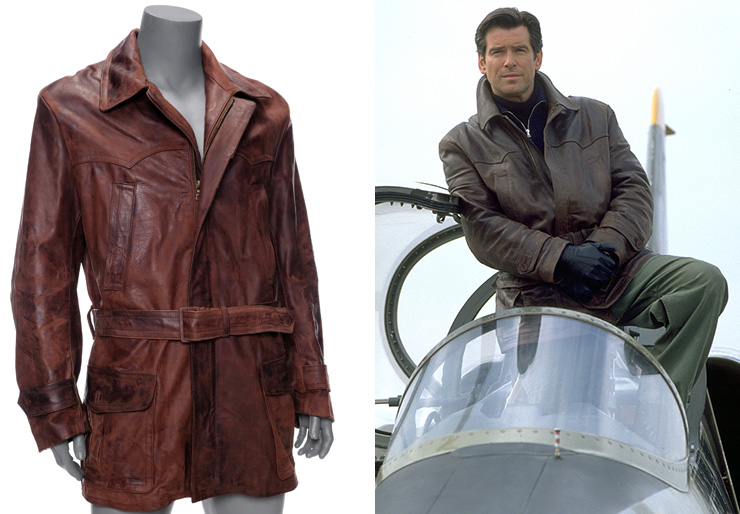 Lot #181 - James Bond's (Pierce Brosnan) Stunt Leather Jacket Tomorrow Never Dies (1997)