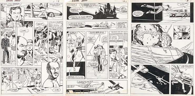 Set of Three Hand-drawn For Your Eyes Only Marvel Super Special  #19 Pages 