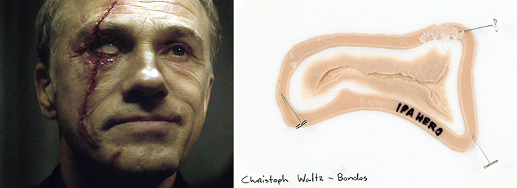 Ernst Stavro Blofeld's (Christoph Waltz) Scar Prosthetic Spectre (2015)