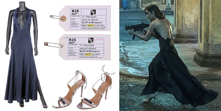 Paloma's (Ana de Armas) “Hero #1” Dress and Sandals No Time To Die (2021)