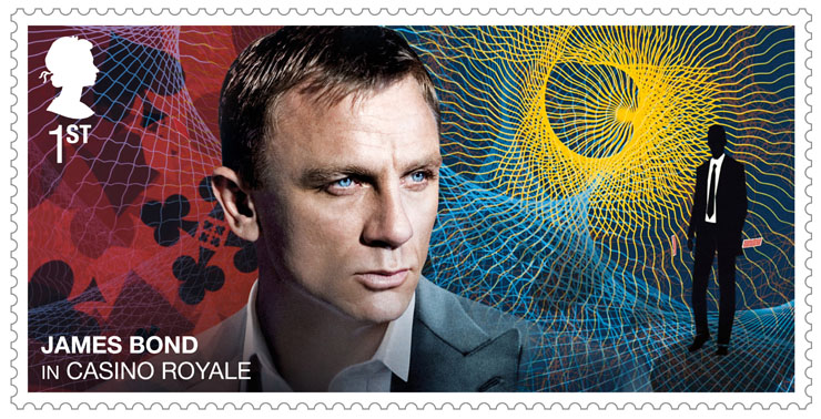 Royal Mail James Bond Stamps March 2020 - Casino Royale