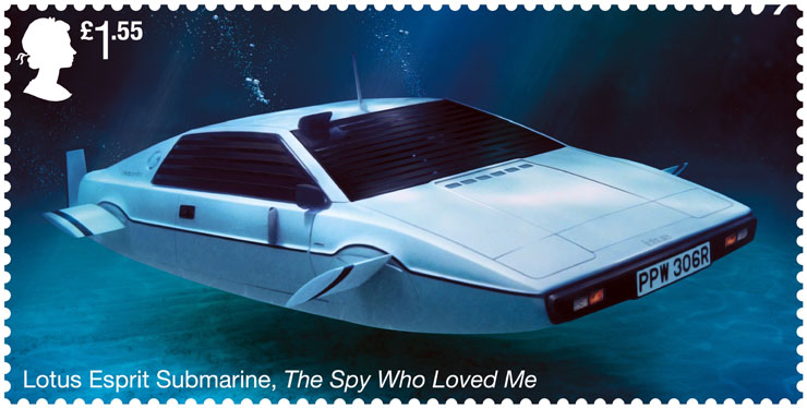 Royal Mail James Bond Stamps March 2020 - Lotus Esprit Submarine