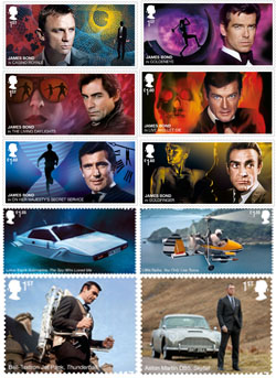 Royal Mail reveals images of new stamps... Bond stamps